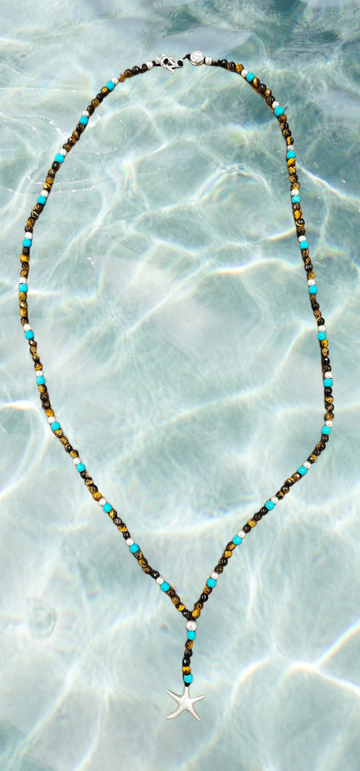 MYKONOS ROSARY STYLE NECKLACE